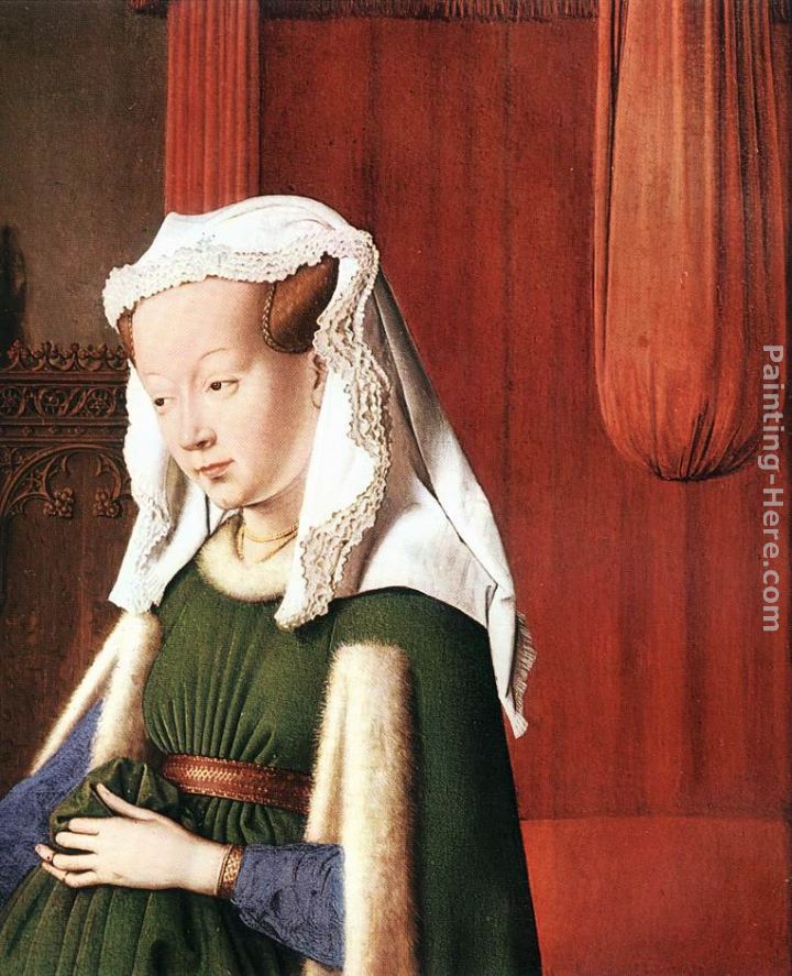 Jan van Eyck Portrait of Giovanni Arnolfini and his Wife [detail 2]